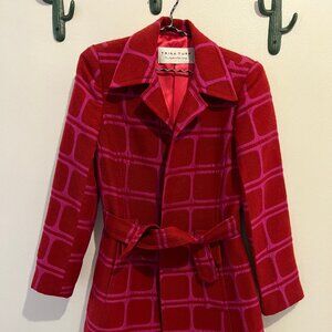 Mid-length Pink Retro Coat